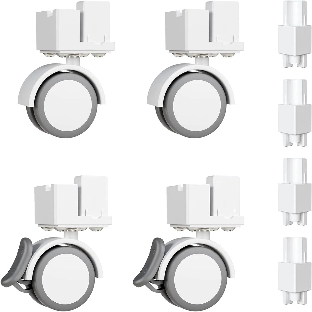 BUCATSTATE Cage 3.0 - Ruota universale e accessori impilabili, accessori Cage 3.0 che supportano lo spostamento e l'impilamento, solo per gabbie metalliche Bucatstate 3.0, non per Cage 2.0 (bianco)