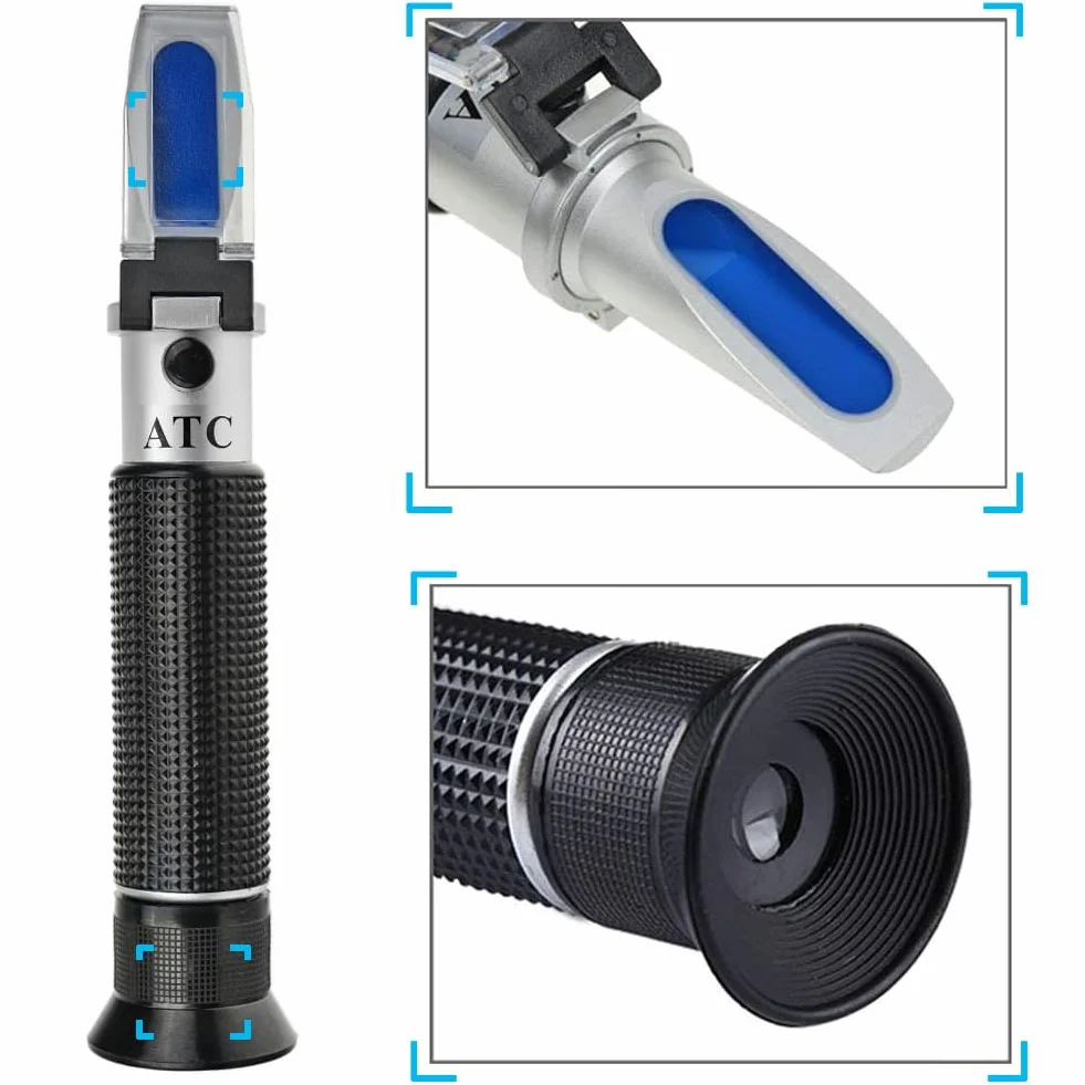 Agriculture Solutions Rifrattometro di salinità per acquari marini, con Acqua di Mare, 0-100 PPT, con compensazione Automatica della Temperatura