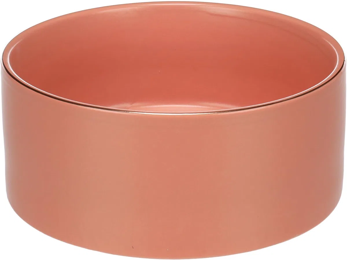 ciotole per gatti - ciotola Eram rosa in ceramica smaltata - lavabile in lavastoviglie - rotonda - 1,2 l - Flamingo