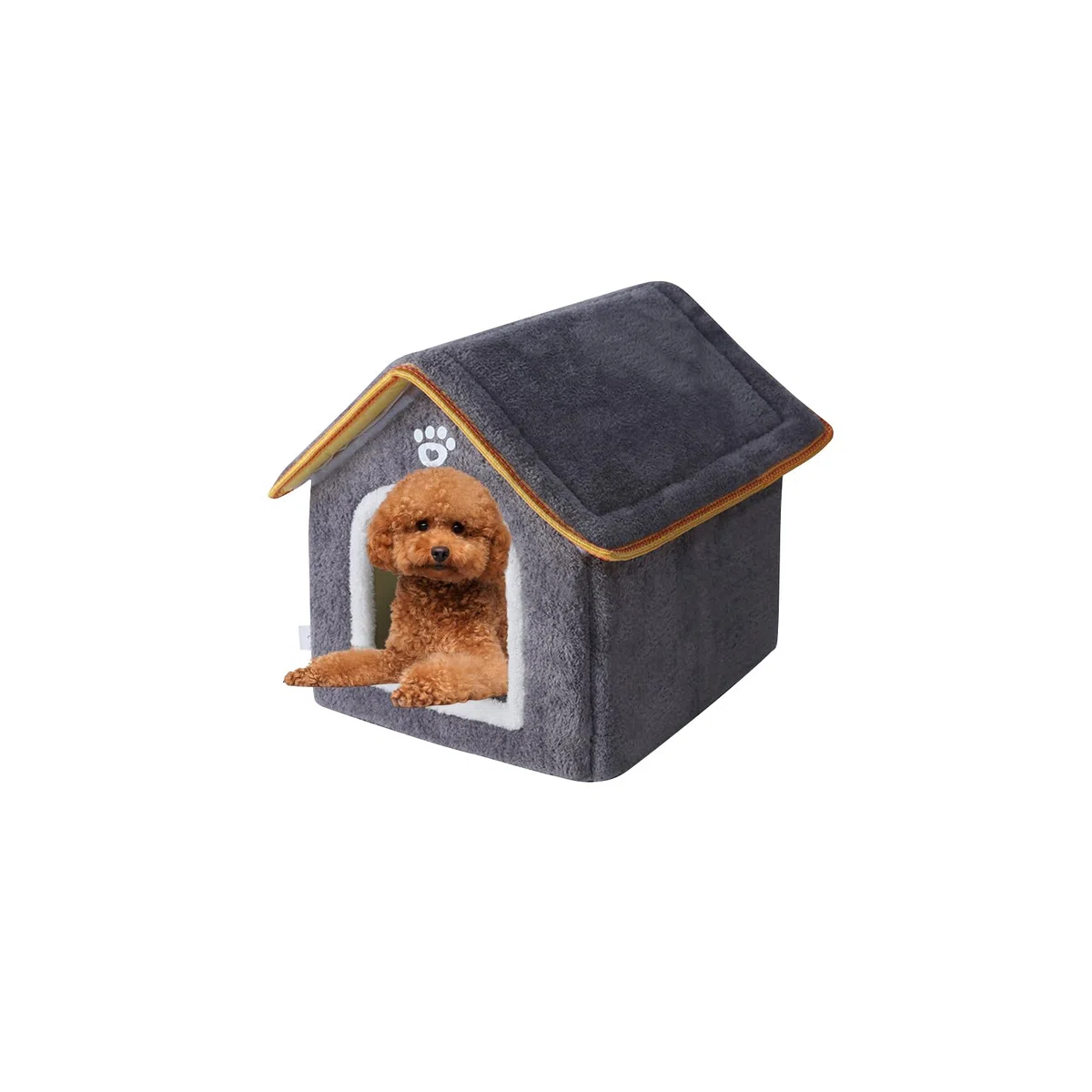 Galatée Cuccia Per Cani, Letto a Grotta Per Gatti Caldo Per Interni, Peluche Lavabile Simpatico Cane Gatto Igloo, Comodo Letto Per Animali Domestici Per Cuccioli, Gattini e Conigli(M, Grigio)