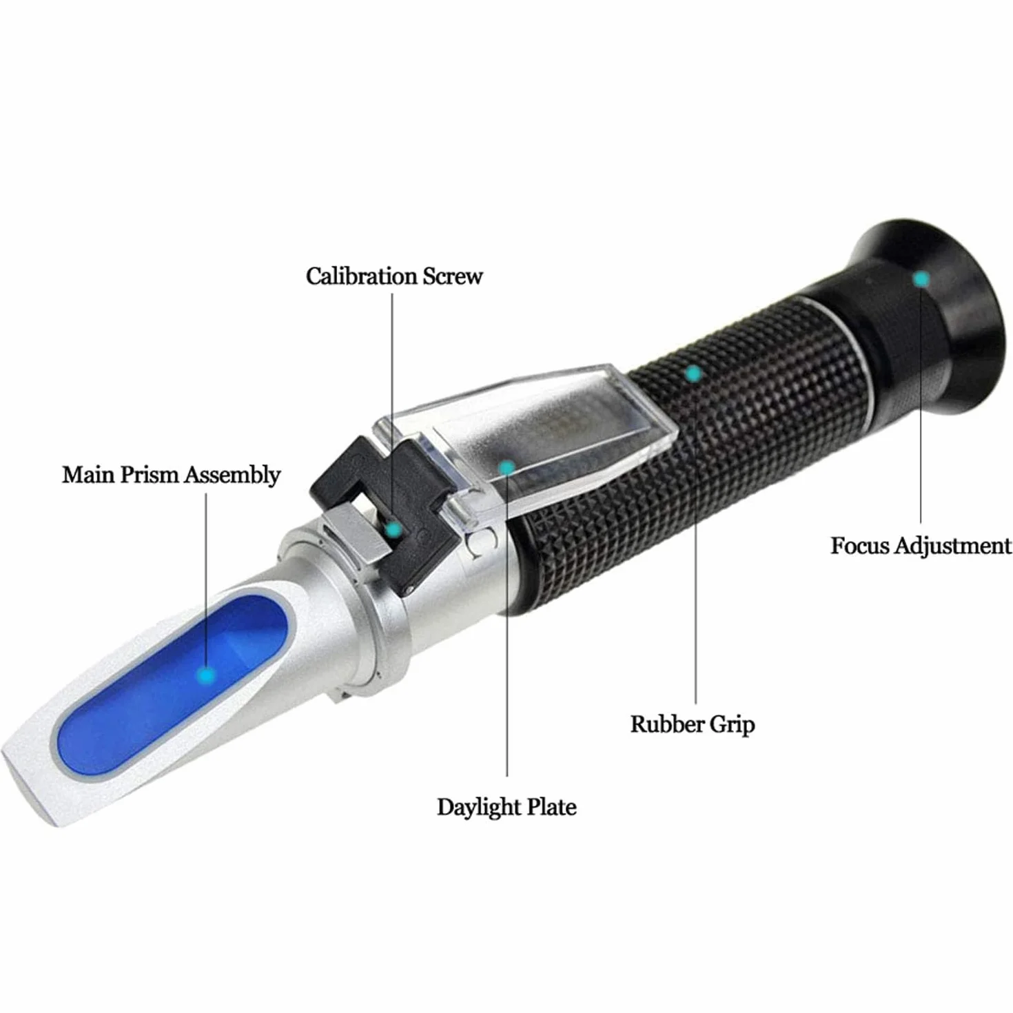 Agriculture Solutions Rifrattometro di salinità per acquari marini, con Acqua di Mare, 0-100 PPT, con compensazione Automatica della Temperatura