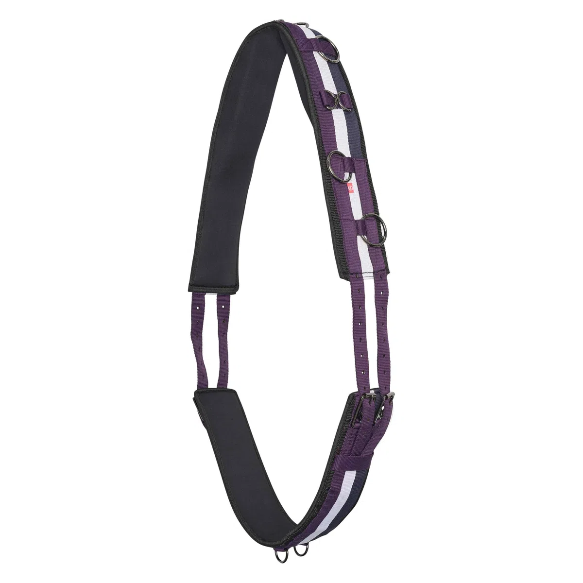 Imperial Riding IRH Deluxe Extra, Imbracatura ergonomica con garrese e Anelli Metallici, Mora-Bianco