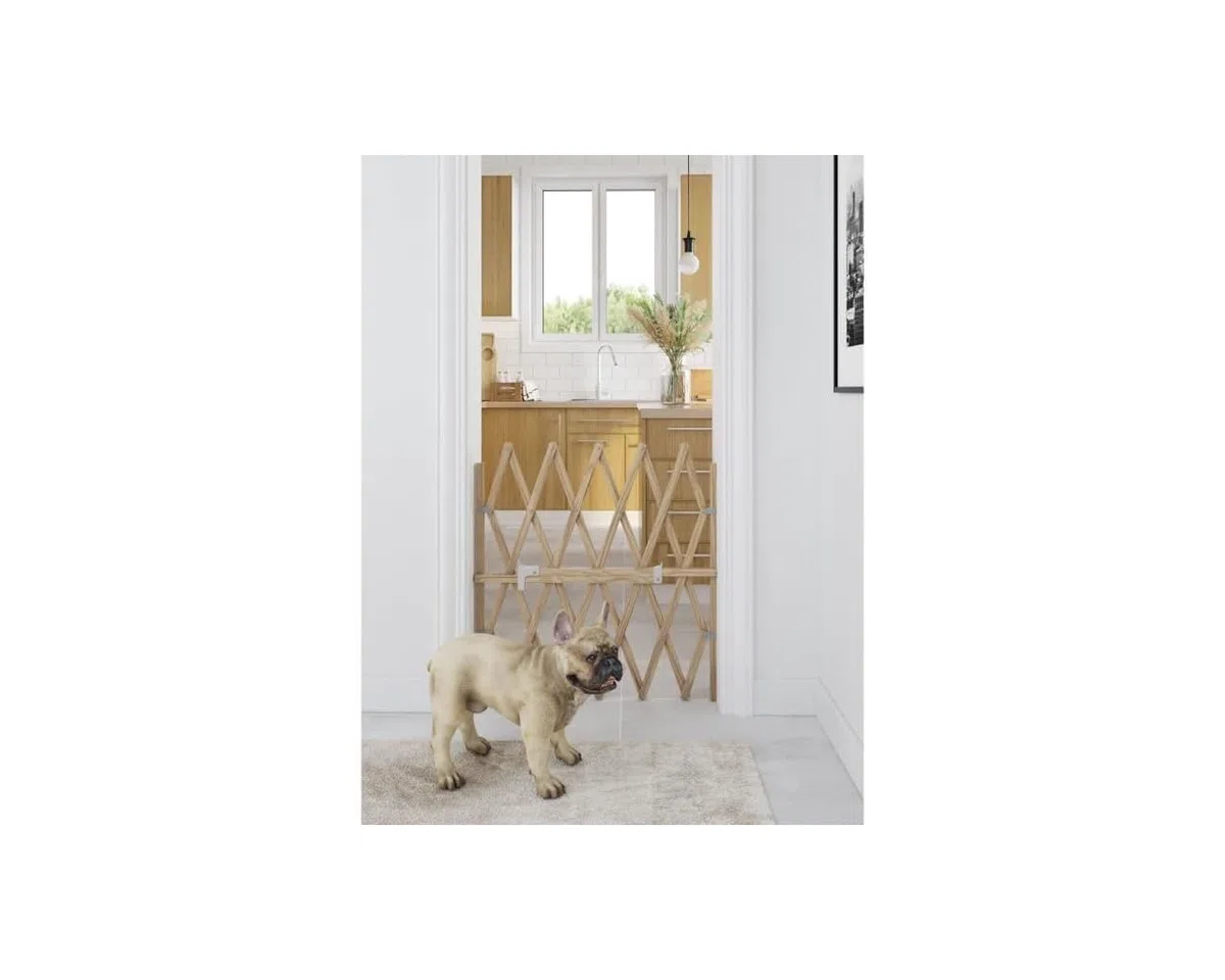 Barriere bois animaux - NORDLINGER PRO - Press'Fix - Extensible 0,65-1,04m - Sans perçage - Pression