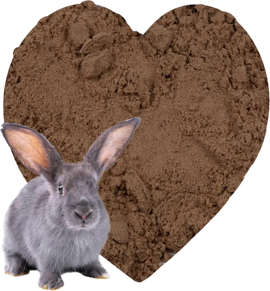 Petigi Coniglio Buddelsand, 25 kg, per cassette di conigli, conigli, cincillà, per zampe sensibili, senza additivi chimici e impurità, senza argilla
