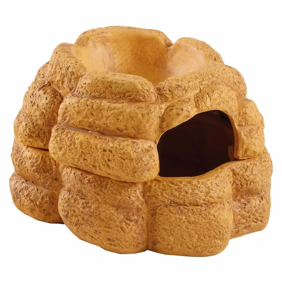 Exo Terra Big Rock - Grotta in ceramica con coperchio, misura media