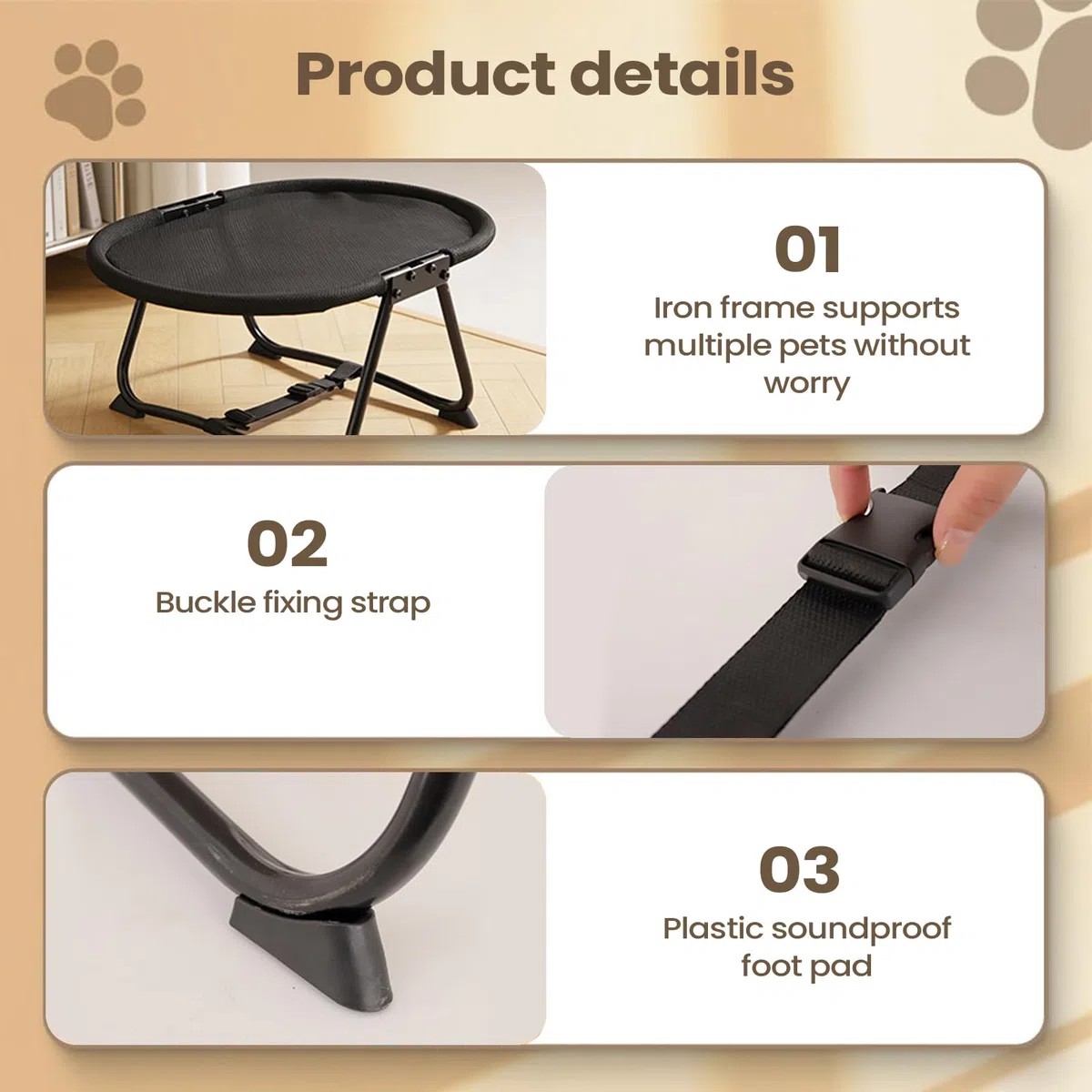 Cuccia Brandina Per Cani | Brandina Portatile Pieghievole Lavabile Antiscivolo,Pieghevole 57 x 41 x 26 cm Cuccia per Cani Sollevata | Animali Domestici Gatti Cuccioli Sonno Riposo Esterno Campeggio