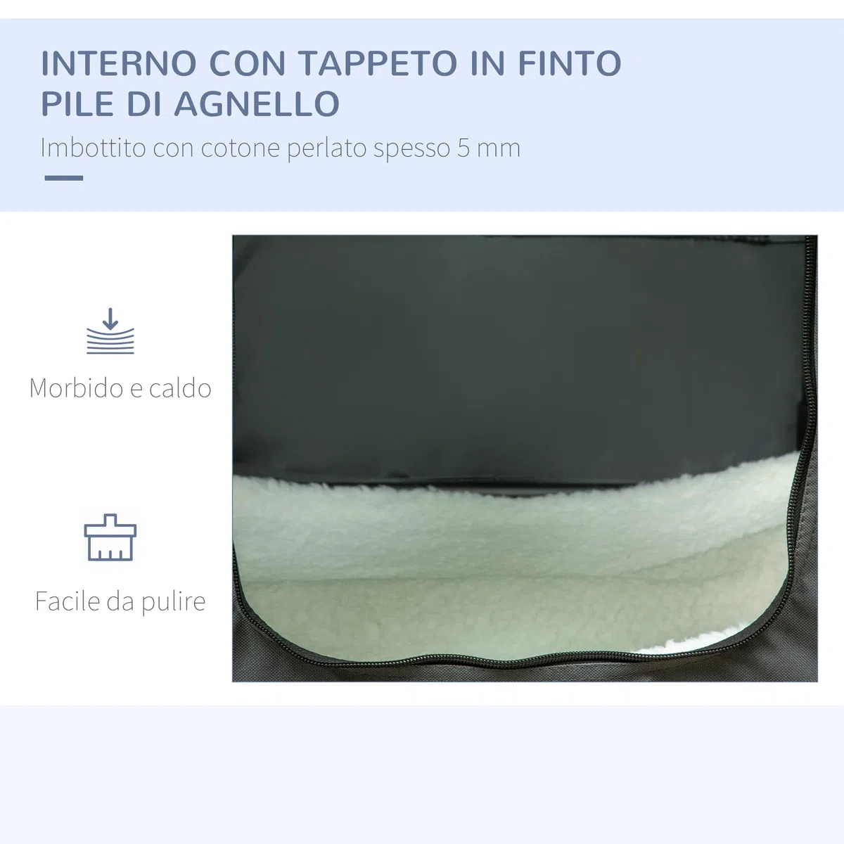 PawHut Trasportino Morbido per Cani Mini e Gatti, Trasportino Cuccia da Viaggio con Cuscino Rimovibile, Sacca di Trasporto e Porte in Rete Traspiranti, 60x42x42 cm, Grigio