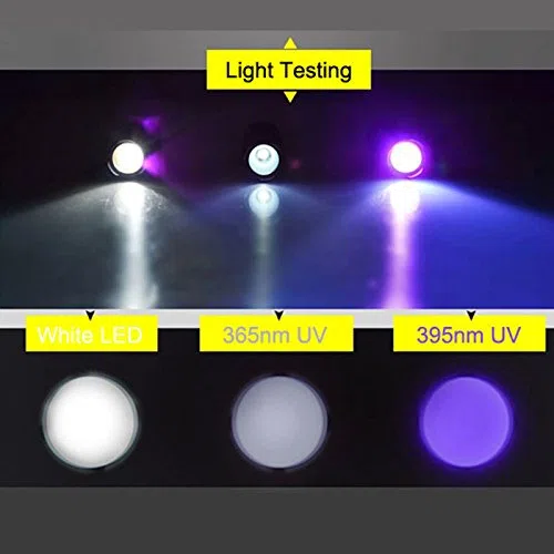TATTU U3S Torcia UV 365nm Luce Nera Ricaricabile con ZWB2 Filtro 10W Lampada a LED Ultravioletta con cavo di ricarica Micro USB
