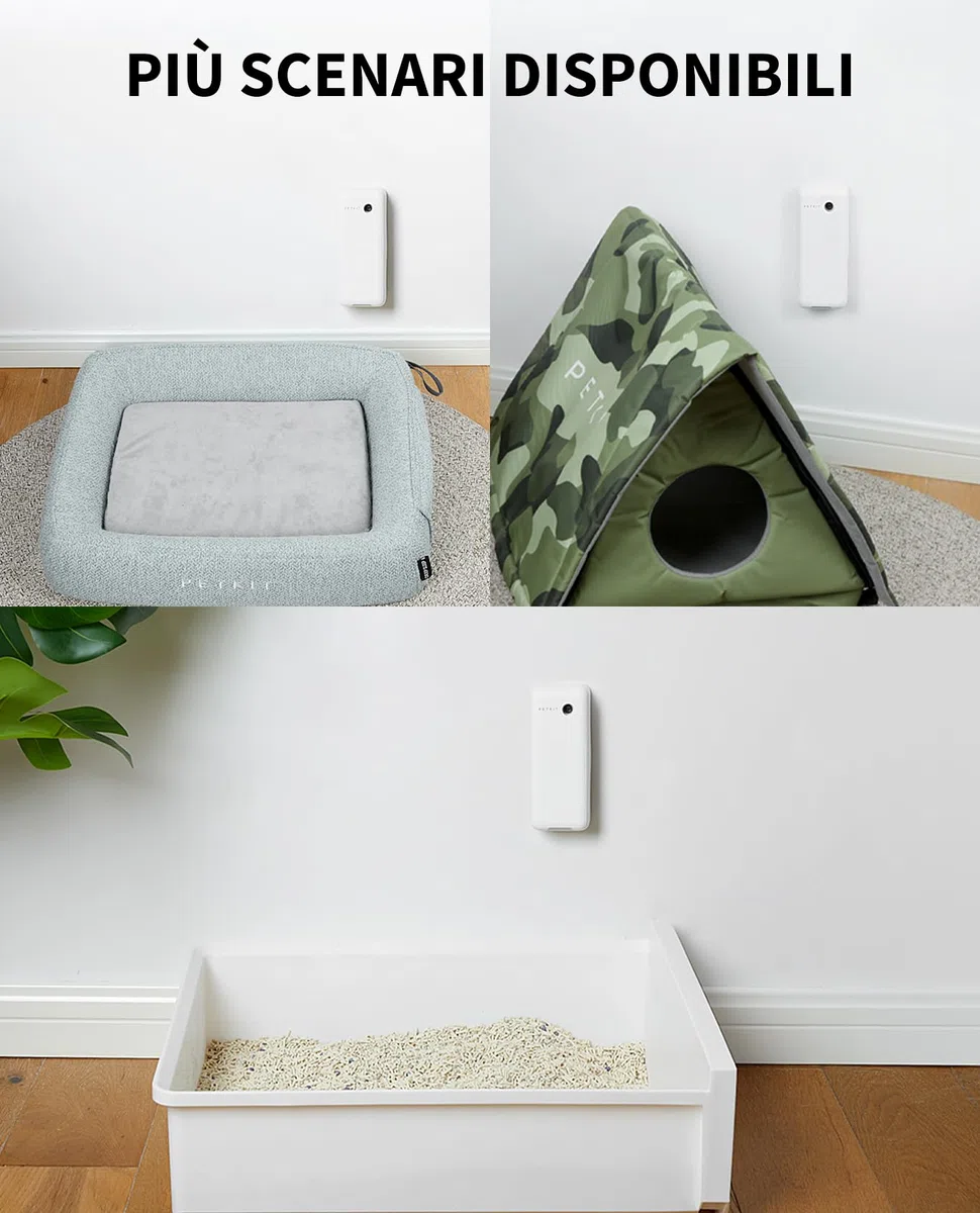 PETKIT PURA Air Smart Spray Rimuovi Odori, Deodorante Elimina Odori per Animali Domestici per Lettiera per Animali Domestici con Luce Intelligente(Senza staffa, non compatibile con PETKIT PURA MAX 2)