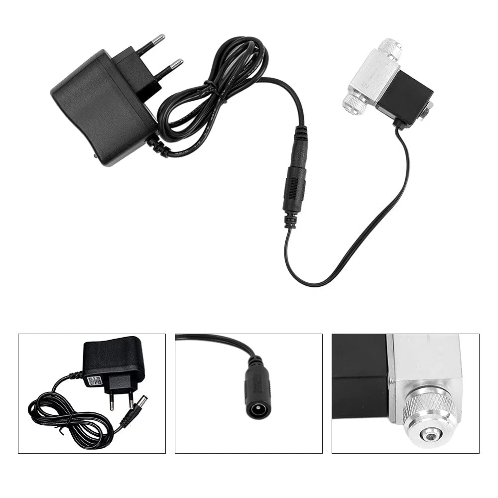 DONGKER Elettrovalvola di CO2 dell'Acquario, Regolatore di Sistema di CO2 DC 12V per Erba d'acqua Serbatoio Pesci Acquario Crescere
