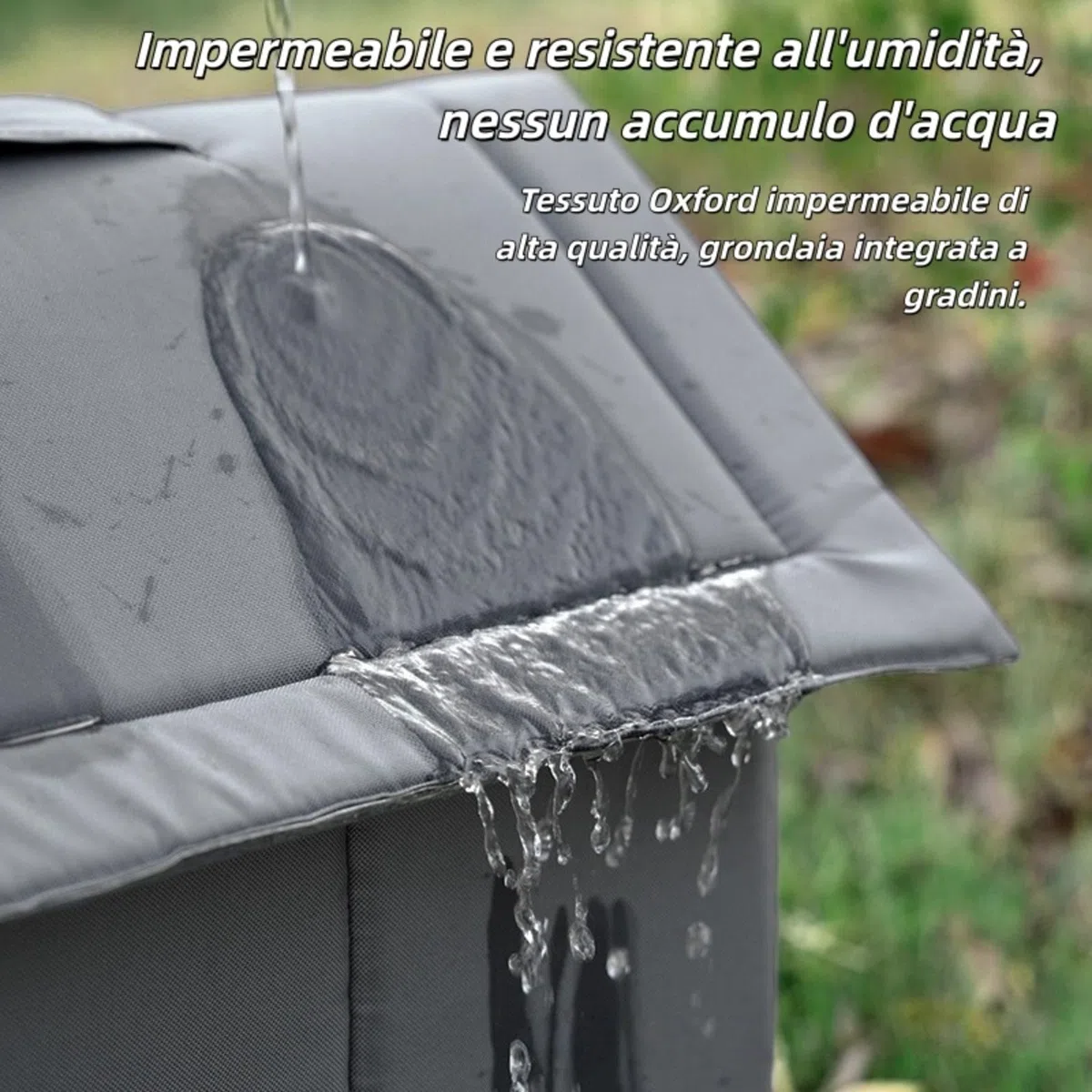Cuccia Gatto Esterno Impermeabile e Isolata, Casetta Calda per Gatti per Inverno e Autunno con Base Sollevata
