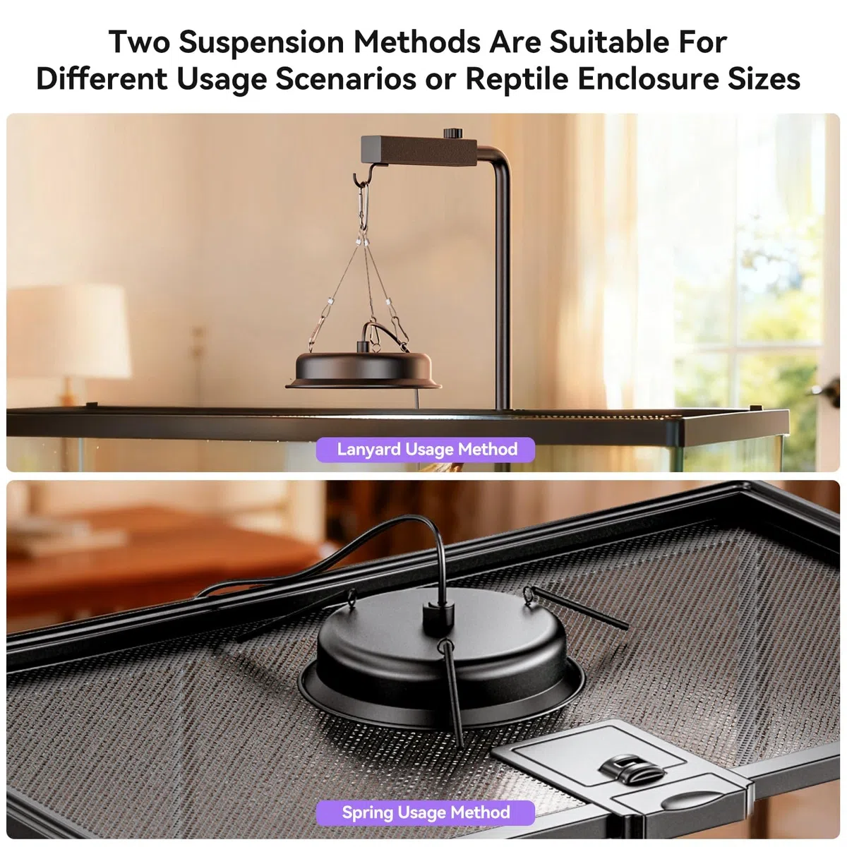 Lampada UVB per Rettili, Luce per Rettili con Timer a 3-6-12 Cicli e 3 Livelli di Luminosità, Lampada UVA/UVB a Spettro Completo per Tartarughe, Draghi Barbuti e Serpenti