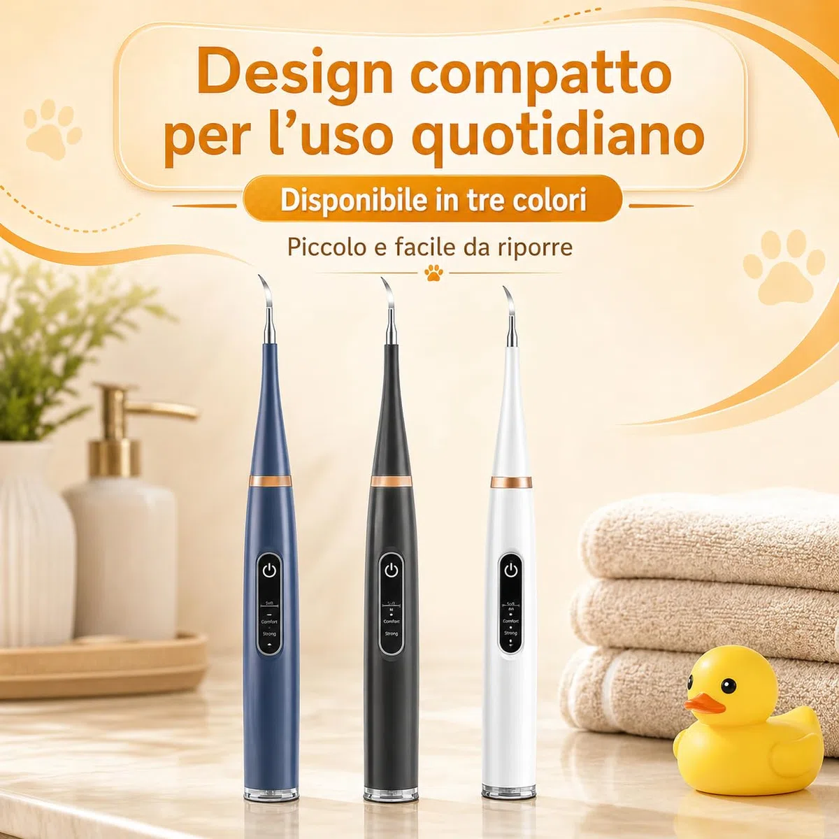 ZampaDent Dispositivo Professionale per la Pulizia Dentale del Cane Pulizia Denti Cane Rimuovi Tartaro Denti con Design Leggero per Uso Domestico e Viaggio (nero)