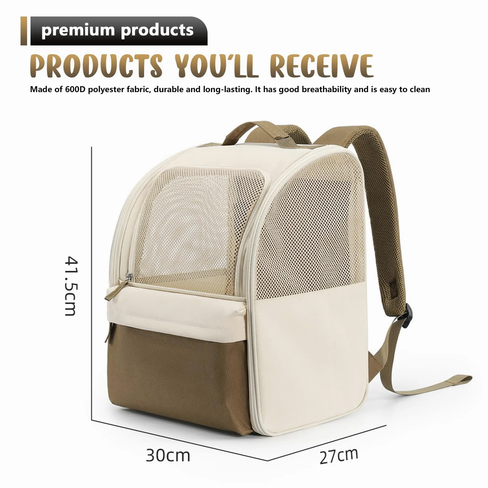 Zaino per Gatti, Zaino per Cani fino a 7,5 Kg, Zaino per Gatti Bubble, Zaino per Animali Domestici con Design Ventilato, Borsa Trasportabile per Cani e Gatti con Cinghia di Sicurezza Interna per Cani