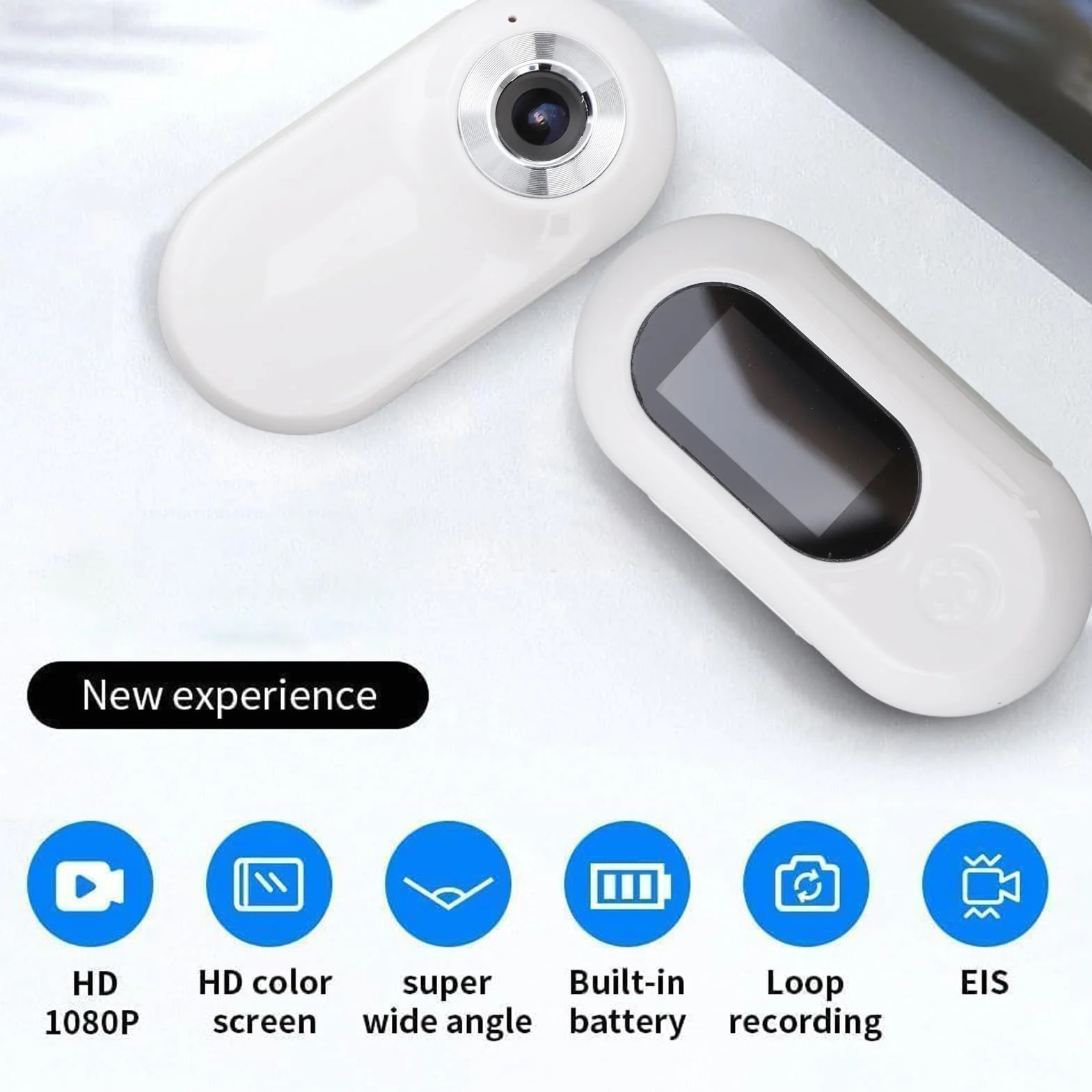 Greensen Fotocamera per Collare Cani e Gatti, Mini Action Camera Subacquea HD 1080P, Grandangolo 170°, per Animali Domestici