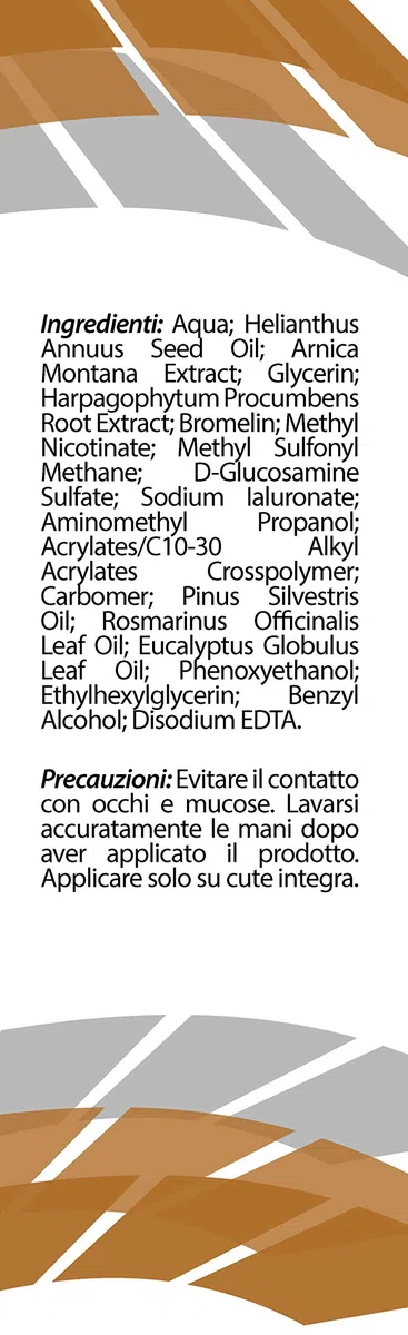 Joint Gel 200ml crema gel corpo, agisce su articolazioni e cartilagini, utile per traumi stiramenti e distorsioni, riscaldante, con bromelina MSM e artiglio del diavolo.