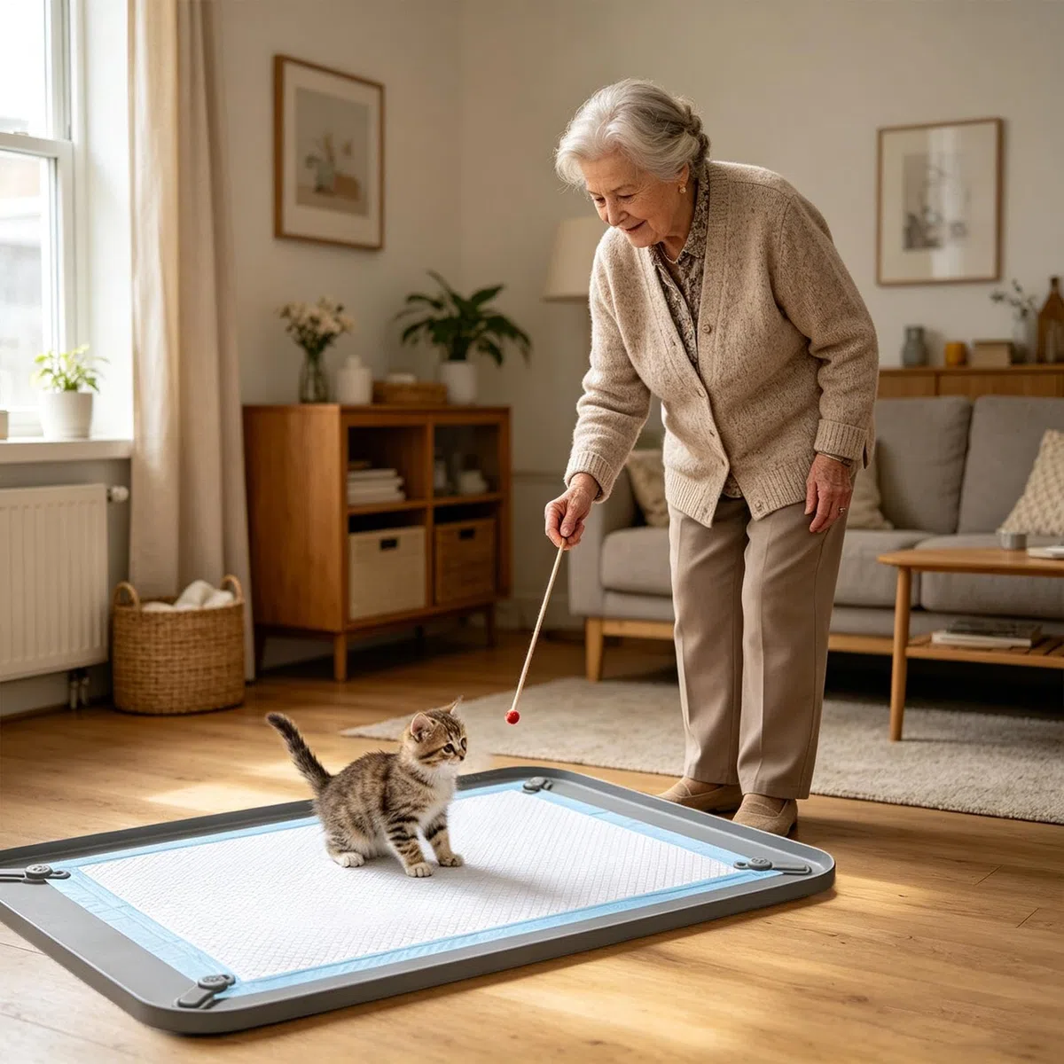 Vassoio Pipì Cane - Bordi Alti in Silicone Antigoccia Antiscivolo | Porta Traversine Addestramento Cane,Per Dormitorio Appartamento Camera Soggiorno Pavimento Coperta