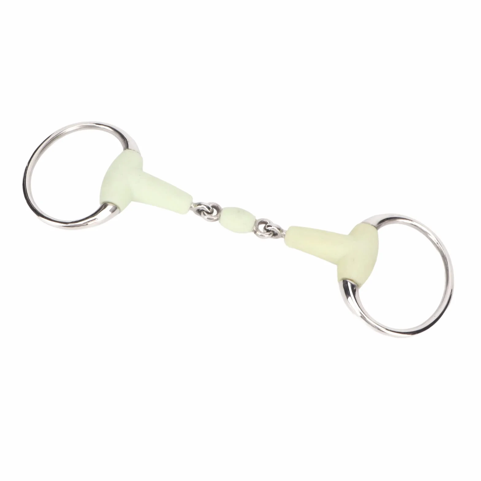 Filetto per Cavallo, Filetto per Bocca di Cavallo Avvolto in Gomma al Sapore di Mela, Filetto per Cavallo in Acciaio Inossidabile Facile da Controllare per L'addestramento e