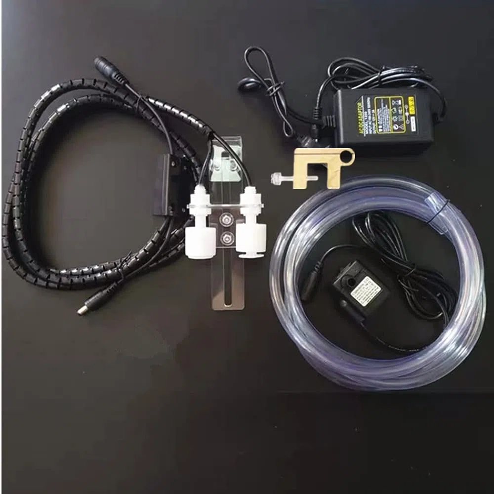 Serbatoio dell'acquario ATO Sistema di ricarica automatica Pompa CC, interruttore a galleggiante e supporto acrilico (two sensor kit)
