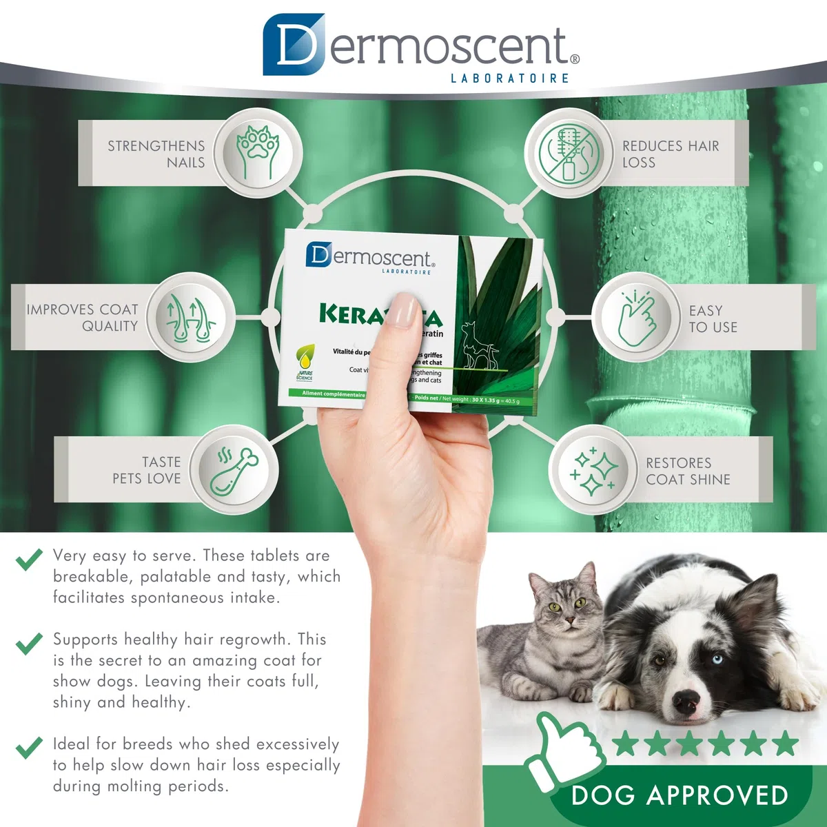 Dermoscent Integratore per Cani e Gatti - 40.5 Gr