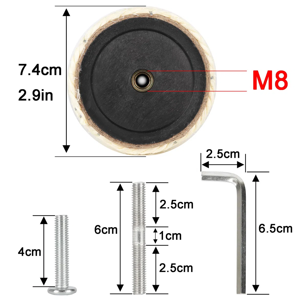 Tiragraffi di ricambio per tiragraffi in sisal da 7,4 cm di diametro per albero del gatto (M8, 45 cm)