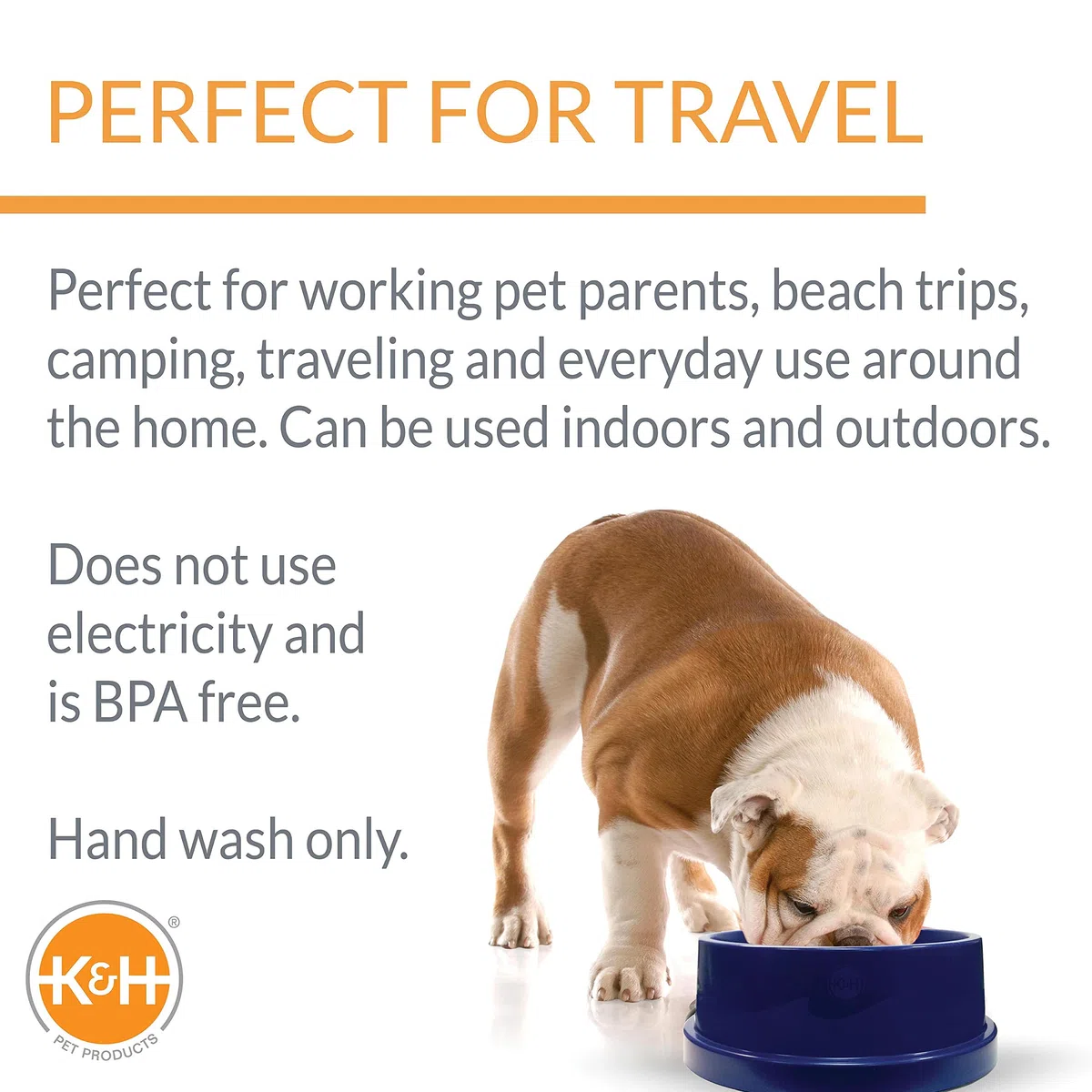 K&H Pet | Ciotola rinfrescante per l'acqua per Cani e Gatti Cooling Water Bowl | 2,7 Litri