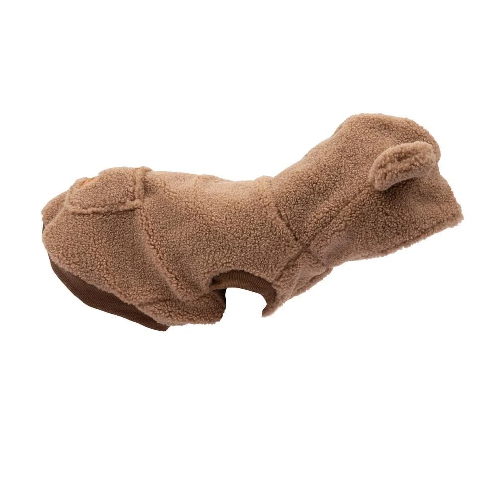 Felpa Caldo Per Cane, Maglia Comfort Taglia Piccola 25 Cm, Chiusura Regolabile In velcro, Cappuccio Con Orecchie E Foro Per Guinzaglio, Abbigliamento Con Bottone Ferma Cappuccio