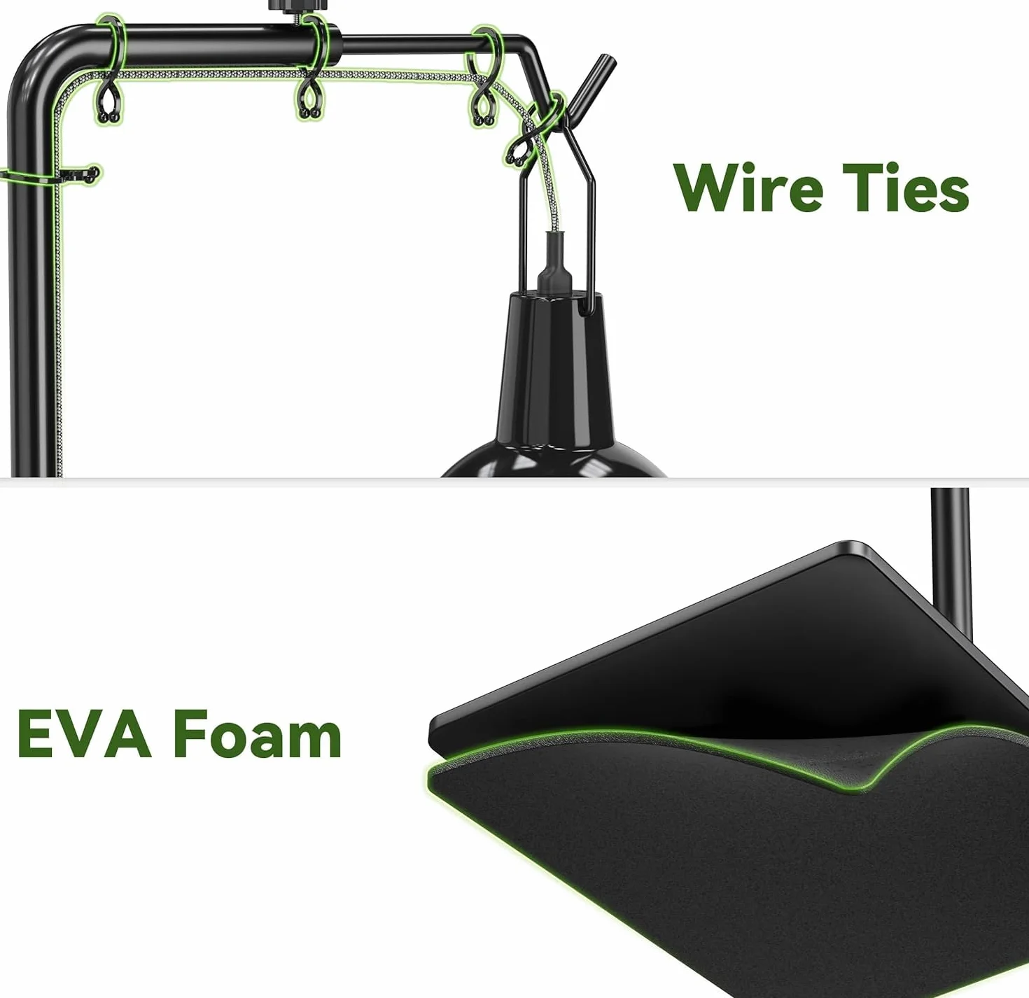 Supporto regolabile per lampada riscaldante per rettili, da 53 a 157 cm – con base robusta per draghi barbuti, tartarughe, serpenti e lucertole – Supporto per lampada riscaldante per acquari e terrari