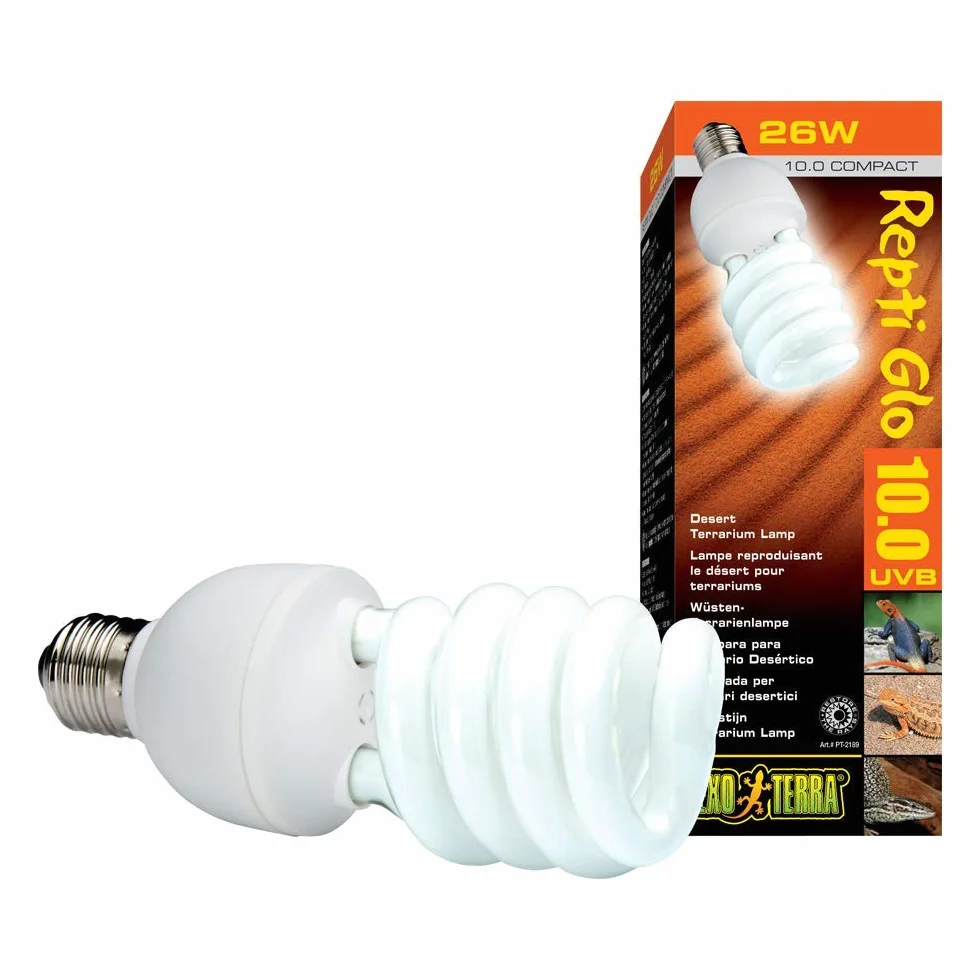 Exo Terra Reptile UVB 150 PT2189, Lampada per Terrario Desertico, 25 Watt