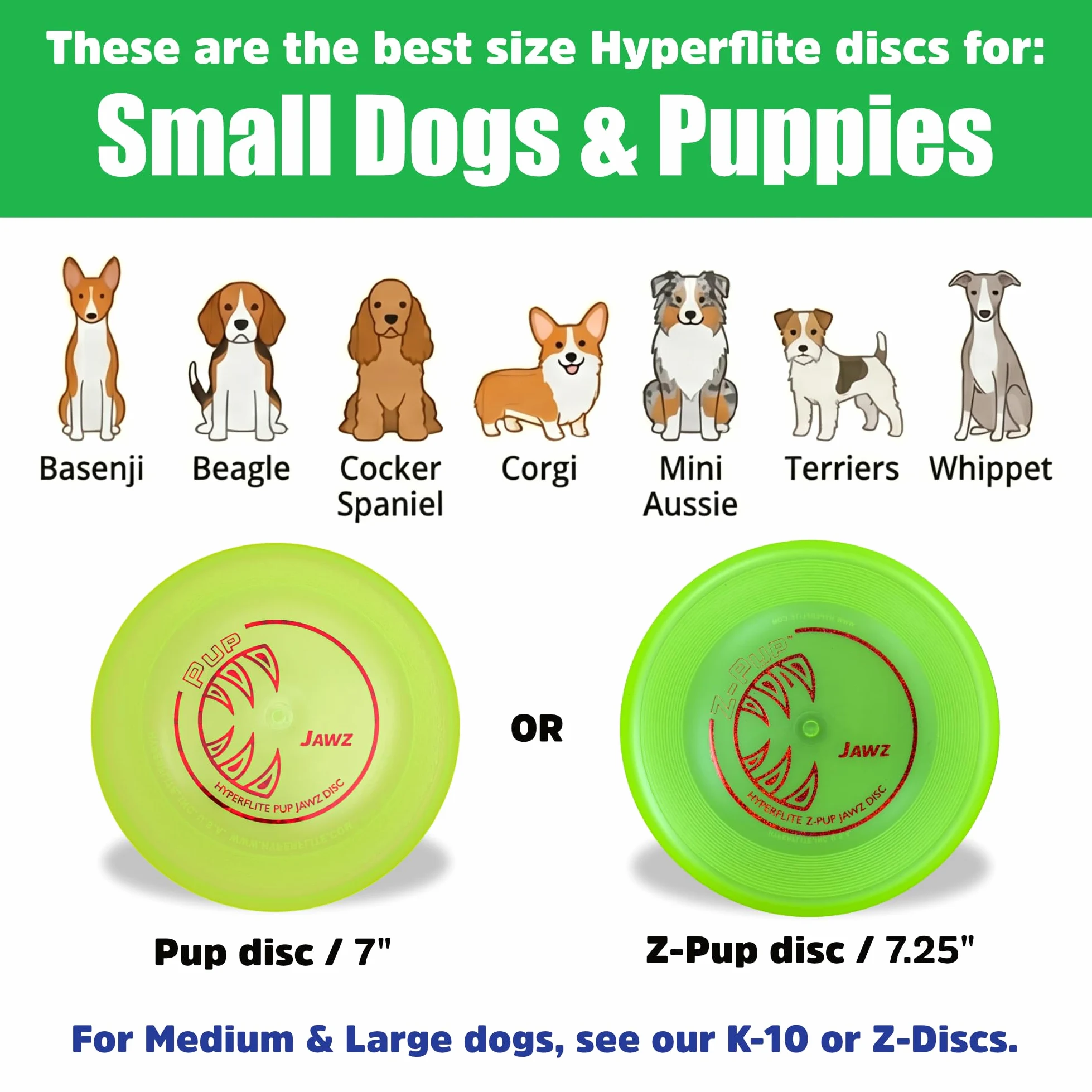 Hyperflite Jawz Pup, 18cm , Glow-in-the-Dark