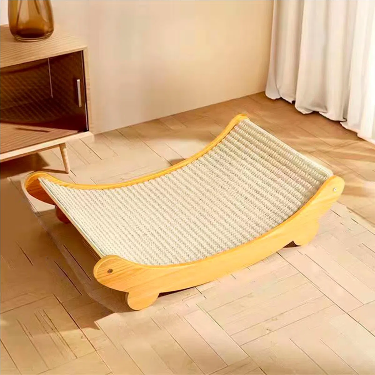 Tiragraffi per gatti curvi: tiragraffi per gatti, 39 x 32 cm, in sisal, per gatti, per giocare, dormire, graffiare
