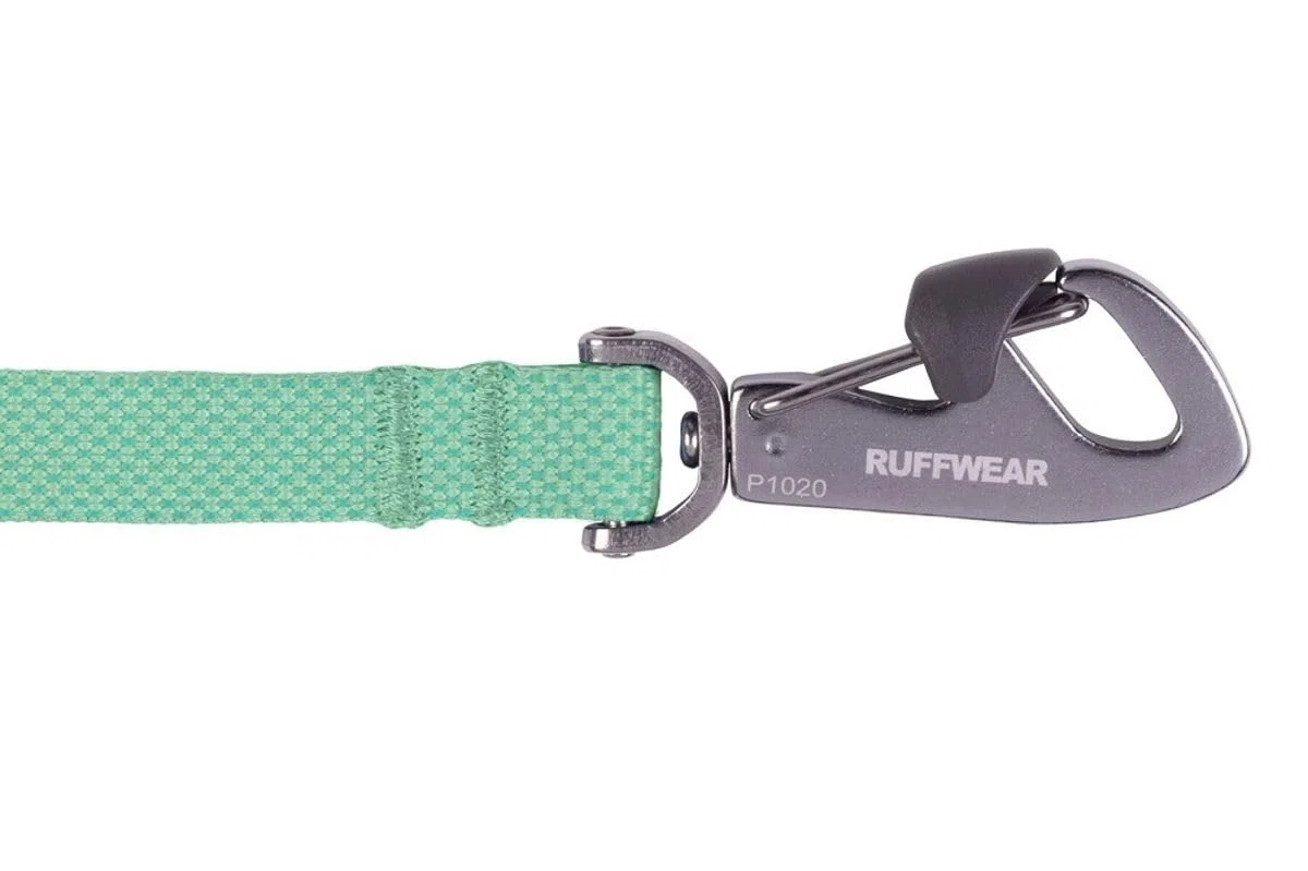 RUFFWEAR Guinzaglio per cani, ultra leggero e resistente, con tasca portaoggetti integrata e clip Crux bloccabile, compatto si piega fino a tasca, verde salvia