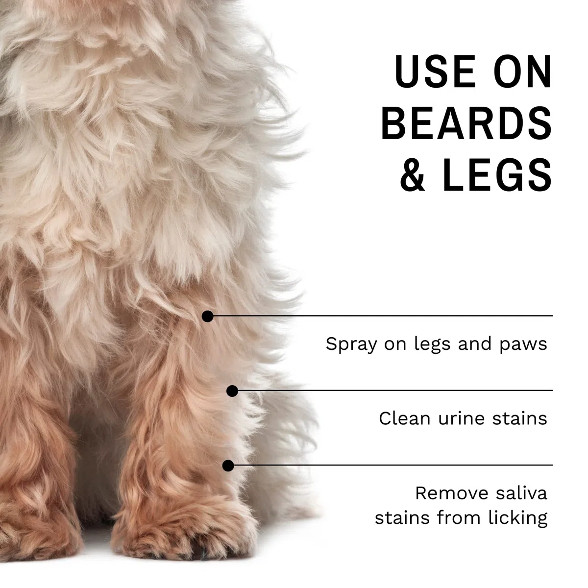 Eye Envy Spray smacchiatore per Barba per Cani/Gatti|100% Naturale e Sicuro|Solleva Le Macchie da sbavare, Saliva, Cibo, deflusso da lacrimazione|Tratta la Causa della colorazione<4 Once