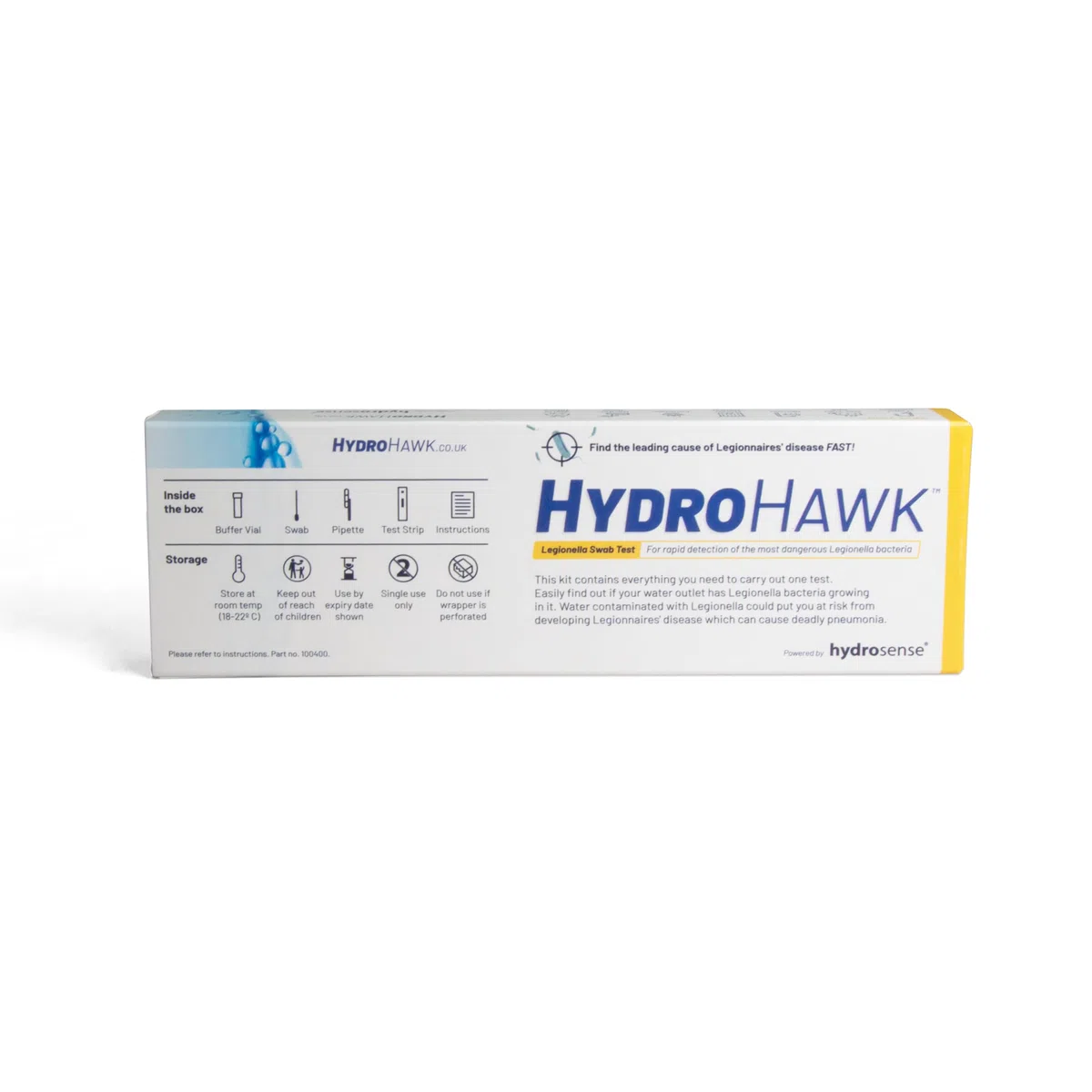 Test HydroHawk Legionella – Kit Monouso per Rilevare Legionella pneumophila sg1 in Piscine, Docce, Rubinetti, Tubi, Condizionatori, Vasche – Risultato in 25 min – Per casa e viaggio