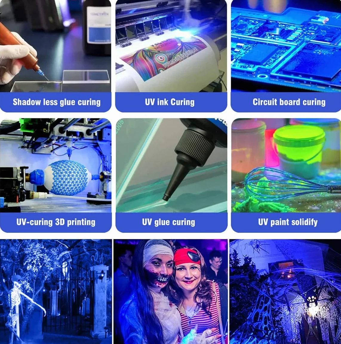 Eleganted 30W LED Luce Nera 365nmLED Luce Proiettore, IP66 Impermeabile LED Blacklight per Acquario, Festa, Pittura Fluorescente, Poster, Bar