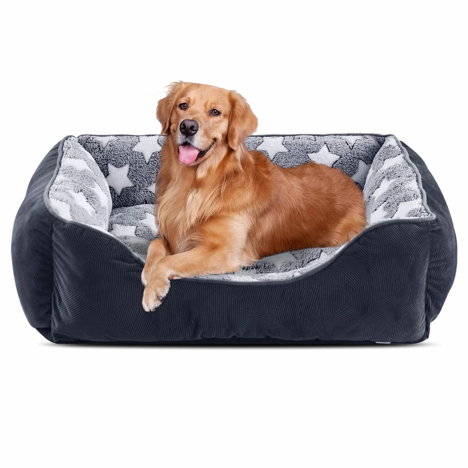 FURTIME Cuccia Cane Letto per Cani Cuscino Lavabile e Antiscivolo Lettino Morbido Divano per Cani Cuccia Cane Interno Taglia Grande Brandina per Gatto XL(89x63x23cm) Nero
