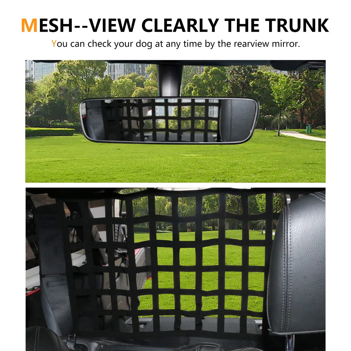 Barriera di sicurezza per cani per Jeep Wrangler JK JL 2007-2023 Accessori per 4 porte, dietro il sedile posteriore Pet Dog Covers Tronco Cargo Isolation Liner Net per Jeep Wrangler