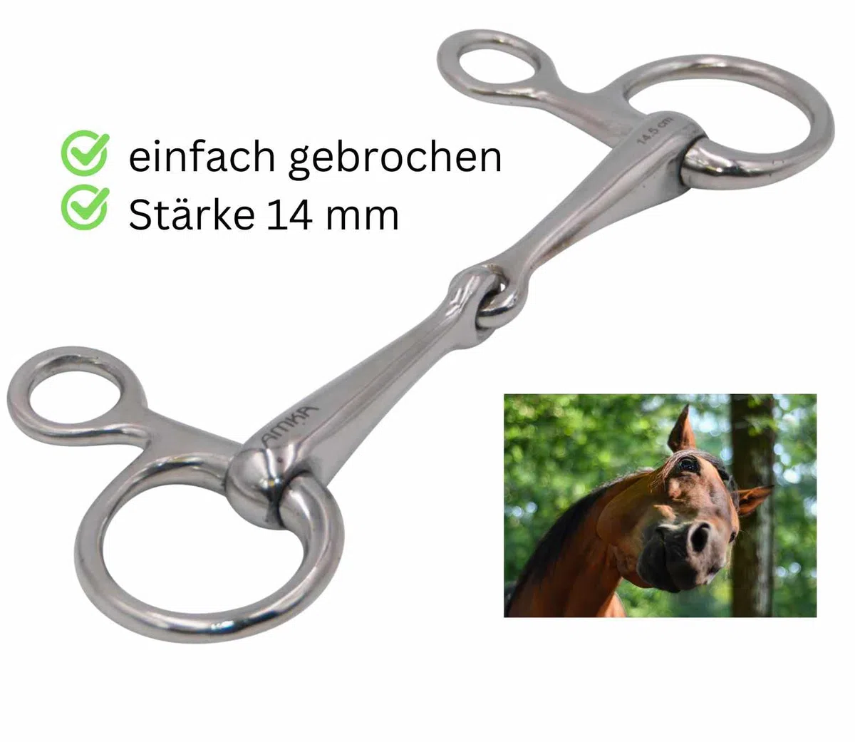 AMKA Baucher Trense Baucher - Dentatura massiccia, facile rotto