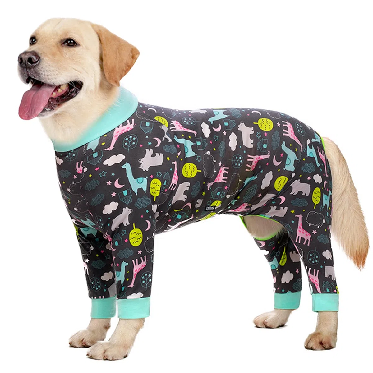 Set di recupero post chirurgici per cani, tuta pigiama corpo intero grande taglia media, anti leccare (blu grigio, 6XL)