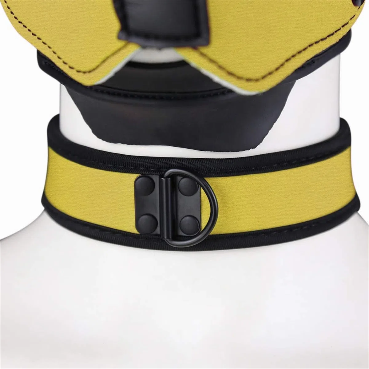 Maschera in neoprene per cucciolo con colletto, rimovibile, per cosplay e cuccioli, maschera per Halloween, costume da festa