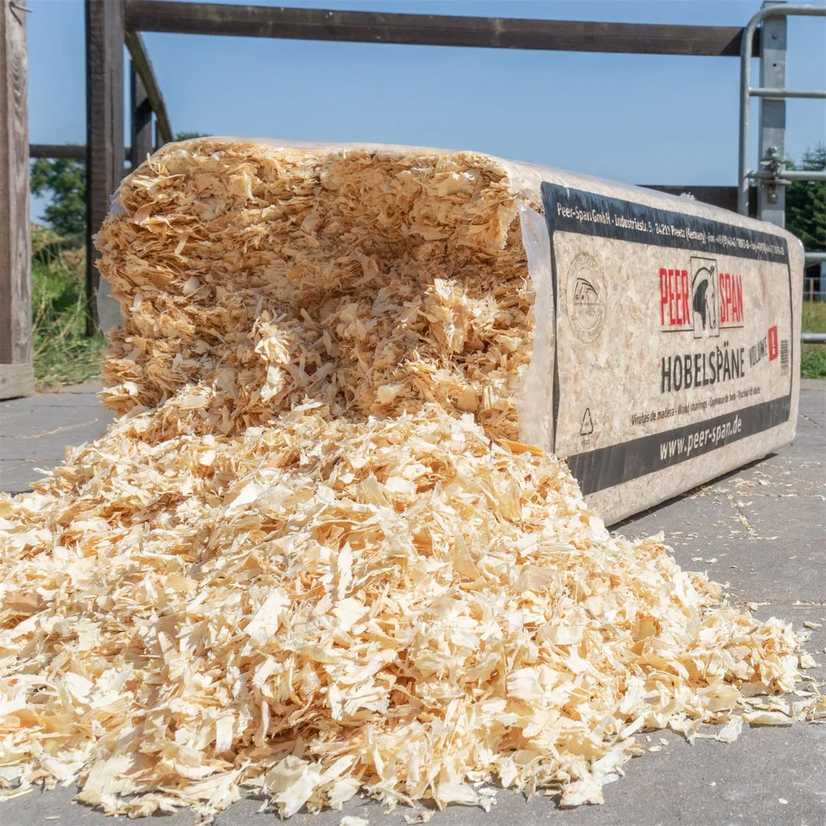 Span Lettiera da 18 kg, trucioli di fresatura, 600 litri, assorbenti trucioli di legno dal tronco per piccoli animali
