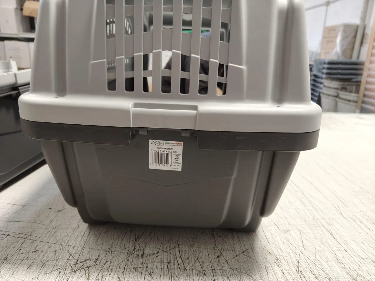 MPS SNC TRASPORTINO per Cane Gatto SKUDO IATA da Viaggio Trasporto Auto OMOLOGATO 60x40x39(h) cm