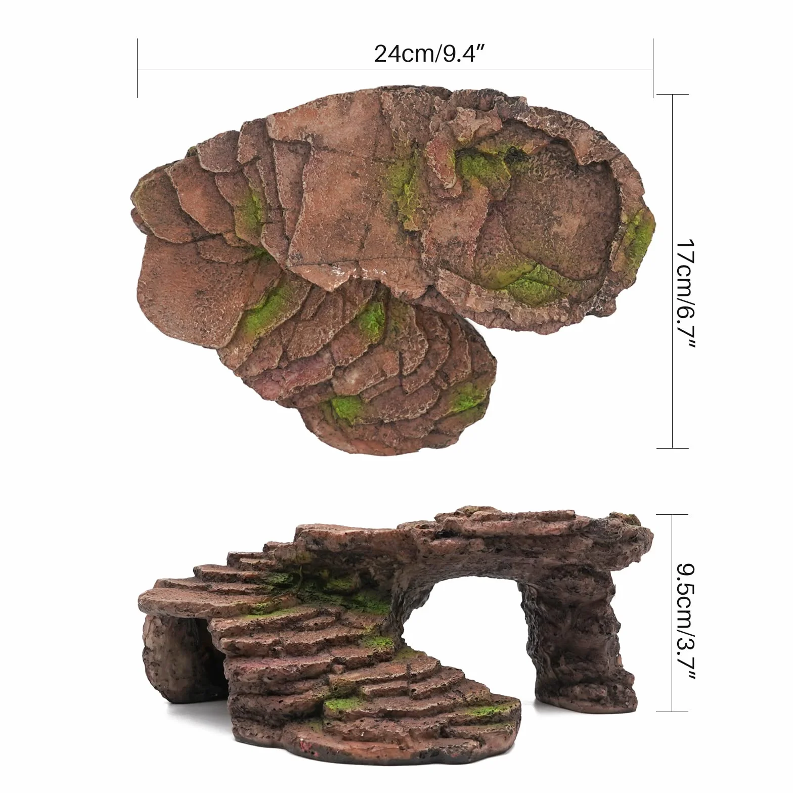 Piattaforma Tartarughe Acqua Grotta dei Rettili Geco Leopardino Grotta Salamandra Leopardo Geco Nascosto Rettile Grotta Drago Barbuto Rifugio Habitat Terrario Decorazione