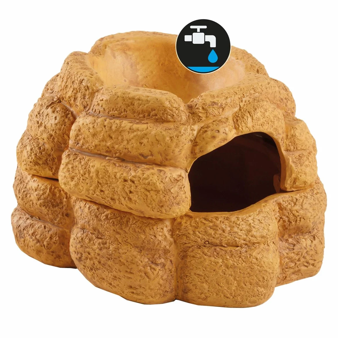 Exo Terra Big Rock - Grotta in ceramica con coperchio, misura media