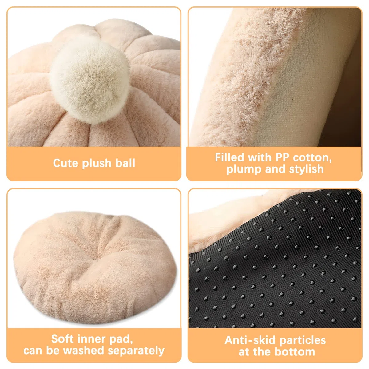 Galatée Letto Grotta Per Gatti, Letto Per Gatti Con Fondo Antiscivolo, Cuccia Per Animali Domestici Con Cuscino Interno Rimovibile e Lavabile, Morbido e Accogliente Igloo Gatto Di Peluche(S, Marrone)
