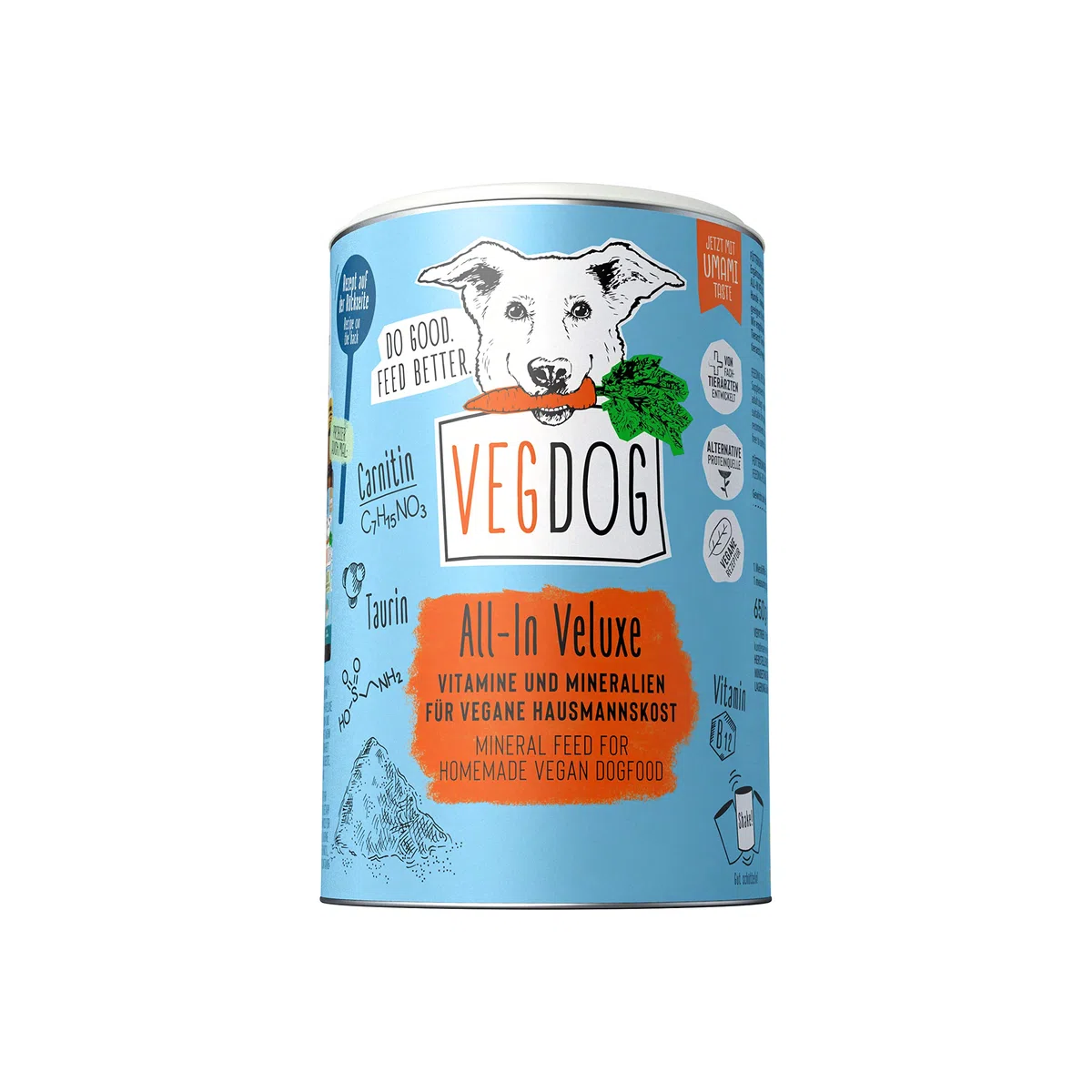 VEGDOG All-In Veluxe Polvere minerale ipoallergenica (650 g) | Da cucinare da te per cani | Integratore alimentare per chi soffre di allergie
