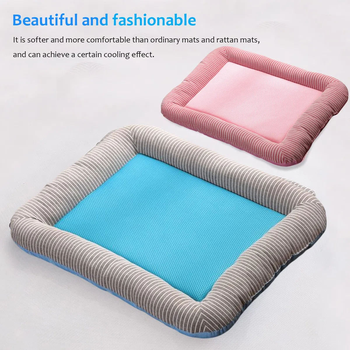 Petcute Letto con cuscino rinfrescante per cani, gatti, cuccioli, gattini, tappetino rinfrescante per animali domestici, coperta fresca, cuccia per cani, materiale in seta ghiacciata, morbida per