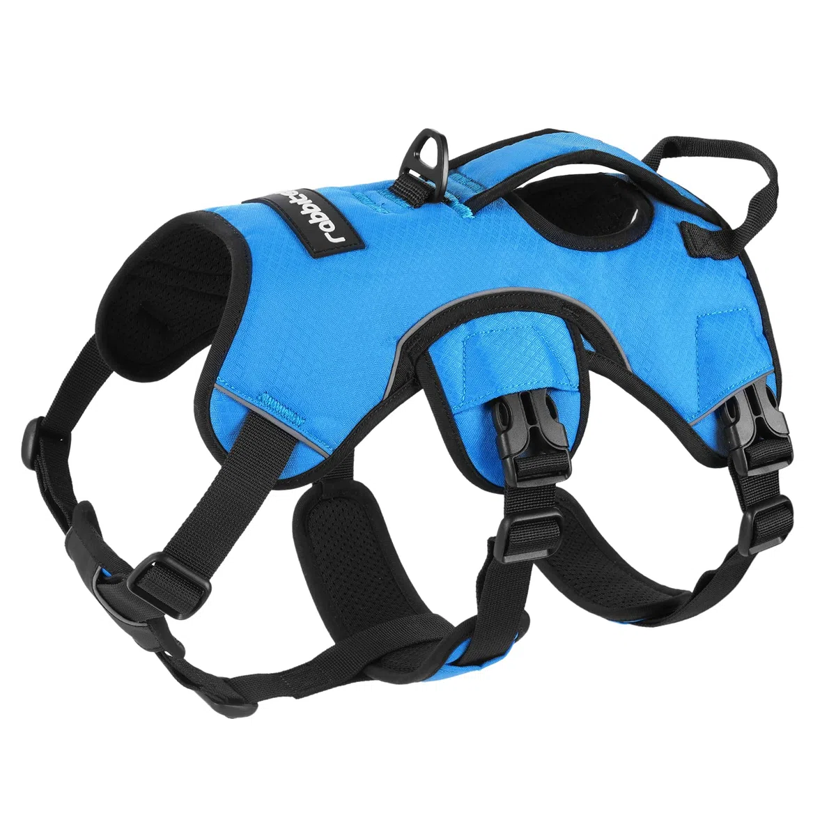 rabbitgoo Pettorina Cane Antifuga con Maniglia di Sollevamento, Pettorina Cane Taglia Media Riflettente e Regolabile, Imbracatura per Cani Ideale per la Corsa, Passeggiate, Escursioni (S, Blu)