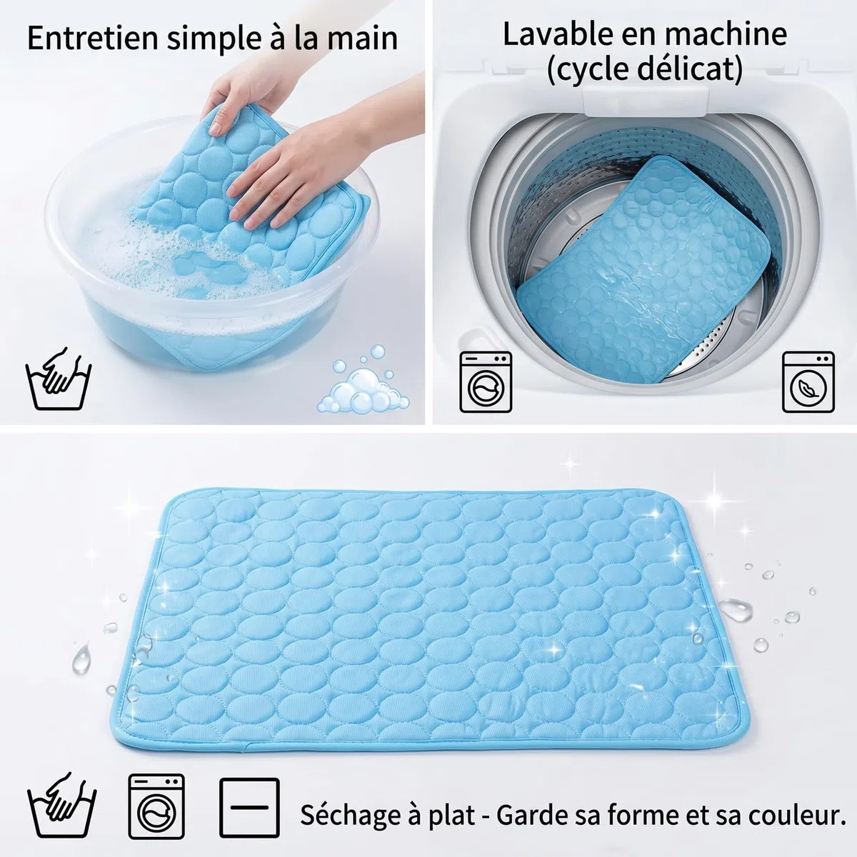 Generico Coolnap Tappetino Rinfrescante per Cani | Il Tappetino Che Rimane Fresco — Anche Dopo Ore Sotto il Tuo Cane. Tappetino Estivo Coolnap: Morbido e Confortevole per Cani, Blu (M)