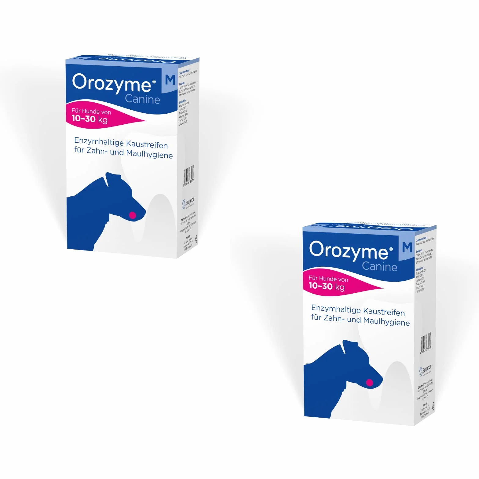 Strisce da masticare M – Confezione doppia – 2 x 141 g – Cani – Igiene orale – Gusto di malto – 282 grammi